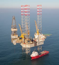 Borr Drilling’s Prospector 1 jack-up rig. Borr Drilling’s Prospector 1 jack-up rig.