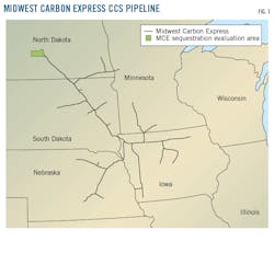 Midwest Carbon Express CCS Pipeline. Fig 1. Midwest Carbon Express CCS Pipeline. Fig 1.