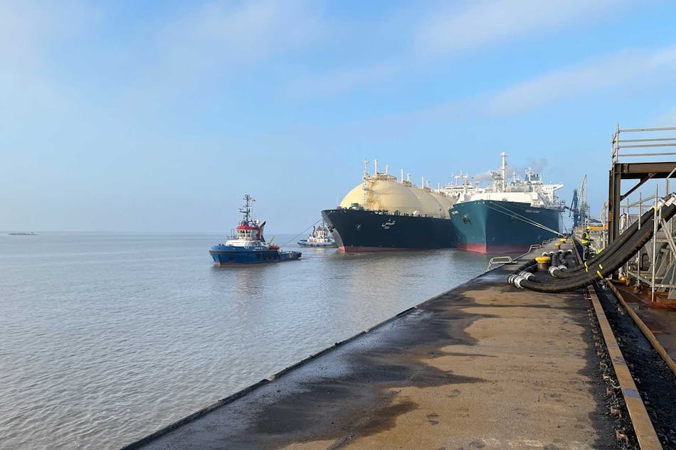 First LNG cargo from ADNOC reaches Elbe port in Brunsbuettel, Germany.