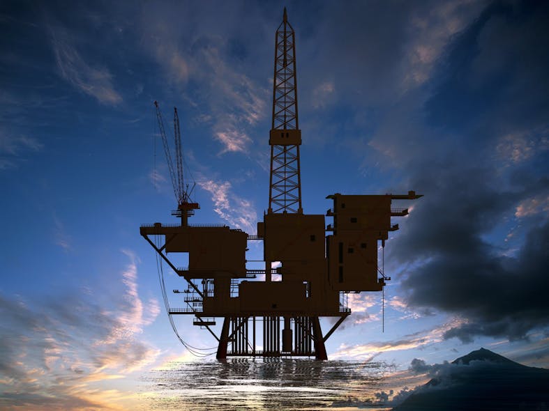 Stock photo, offshore rig.