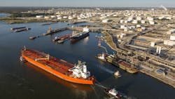 ExxonMobil’s Baytown refinery and Houston Ship Channel. ExxonMobil’s Baytown refinery and Houston Ship Channel.