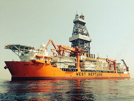 Seadrill West Neptune semi-submersible drilling rig.