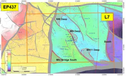 Onshore license L7 and permit EP 437 in the North Perth basin of Western Australia.