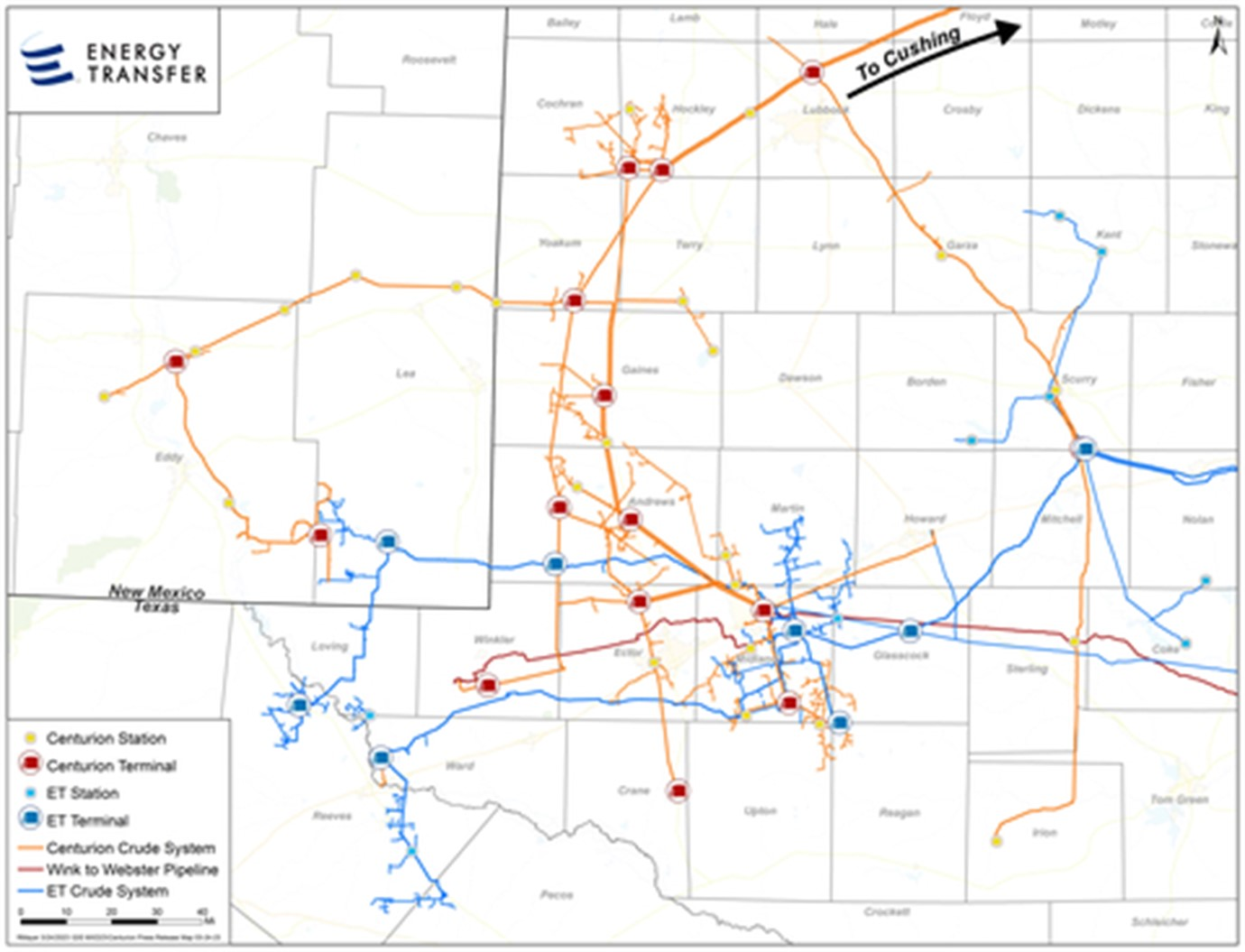 EnergyTransfer map with Lotus assets.