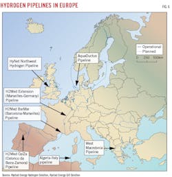 Hydrogen Pipelines In Europe (Fig. 6). Hydrogen Pipelines In Europe (Fig. 6).