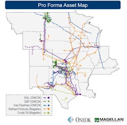 ONEOK, Magellan pro-forma asset map. ONEOK, Magellan pro-forma asset map.