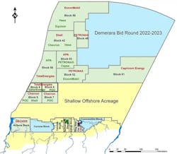 Bid Round map, offshore Suriname. Bid Round map, offshore Suriname.