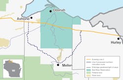 Line 5 Wisconsin segment relocation project: proposed route. Line 5 Wisconsin segment relocation project: proposed route.