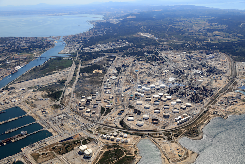 Petrochemical production assets and logistics infrastructure at the 650-acre Lav&eacute;ra platform in southeastern France.