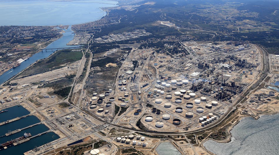 Petrochemical production assets and logistics infrastructure at the 650-acre Lav&eacute;ra platform in southeastern France.