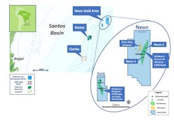 Neon field offshore Brazil. Neon field offshore Brazil.