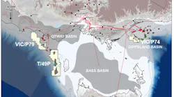 Otway basin permits offshore Tasmania.