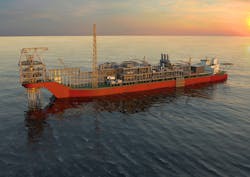 Artist impression of Sangomar FPSO. Artist impression of Sangomar FPSO.
