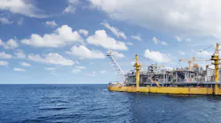 Floating production unit of IDD project, Kalimantan, Indonesia.