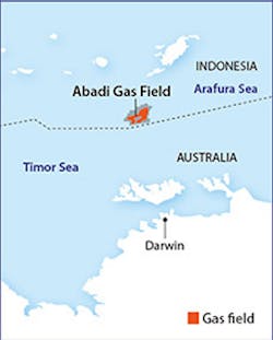 Masela block, offshore Indonesia. Masela block, offshore Indonesia.