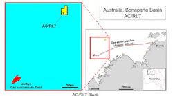 Australia, Bonaparte basin map, AC-RL7.