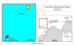 Australia, Bonaparte basin map, AC-RL7. Australia, Bonaparte basin map, AC-RL7.