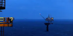 Statfjord C platform in the North Sea.