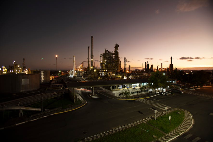 Refinaria de Mataripe SA&rsquo;s (REFMAT) 300,000-b/d refinery in the Rec&ocirc;ncavo Baiano region of Bahia, Brazil.