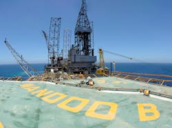 Wandoo B platform offshore Australia. Wandoo B platform offshore Australia.