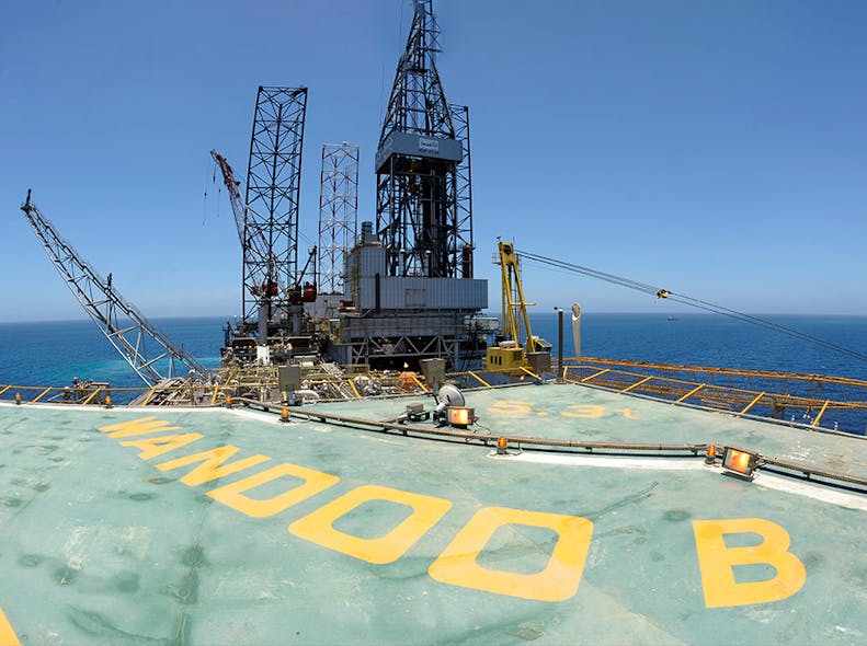 Wandoo B platform offshore Australia.
