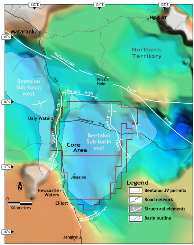 Beetaloo sub-basin in Northern Territory, Australia.