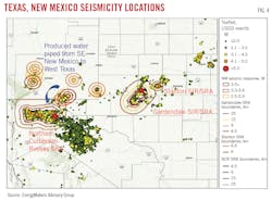 Texas, New Mexico Seismicity Locations. Fig. 4. Texas, New Mexico Seismicity Locations. Fig. 4.