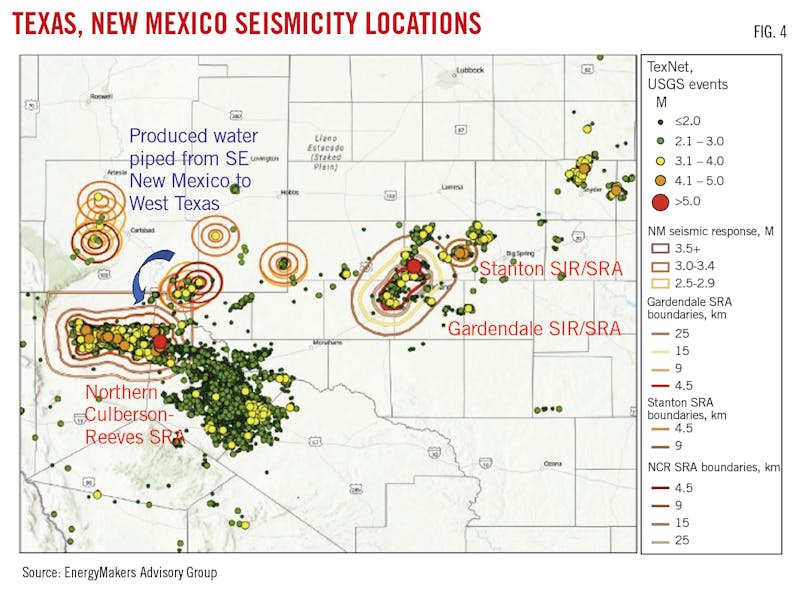 Texas, New Mexico Seismicity Locations. Fig. 4.