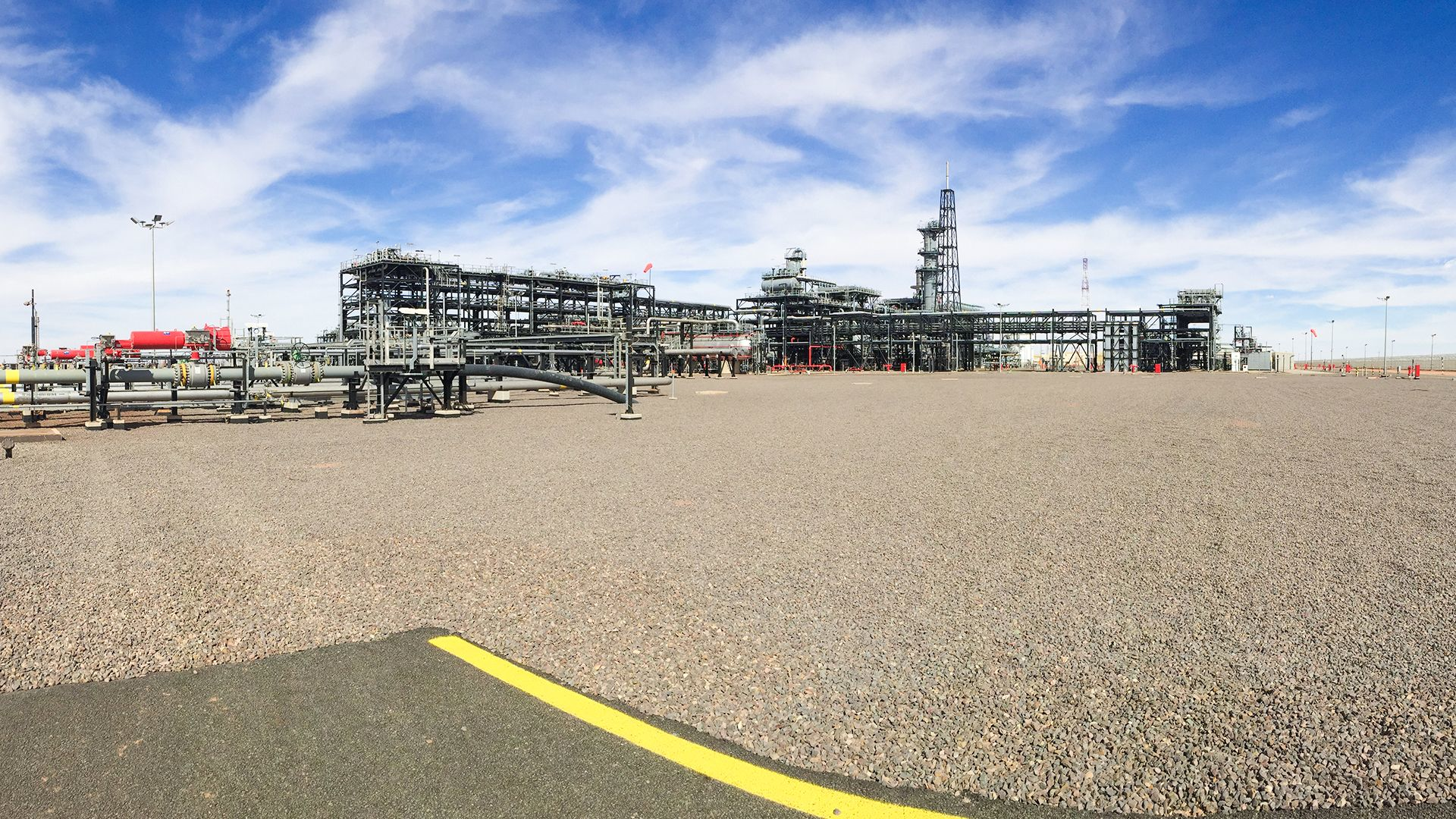 Reggane Nord natural gas field operations, onshore Algeria.