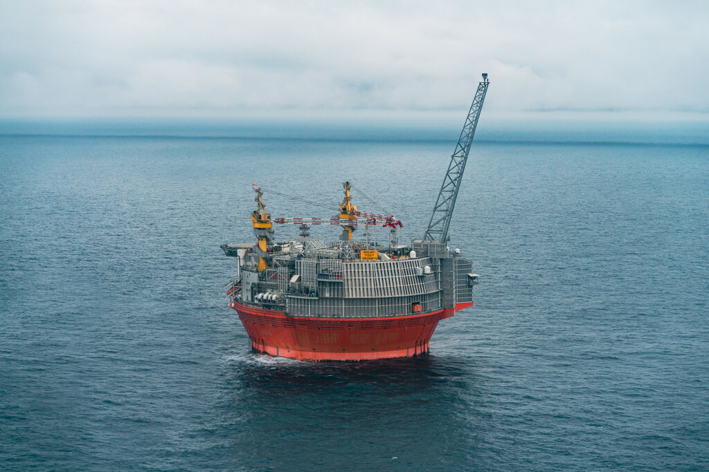 Goliat oil and gas field lies in the Barents Sea and is developed with a cylindrical floating production, storage, and offloading vessel.