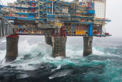Equinor's Sleipner A platform in the North Sea. Equinor's Sleipner A platform in the North Sea.