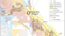Range gas project in Queensland, Australia.