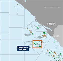 Dussafu Marin permit area offshore Gabon. Dussafu Marin permit area offshore Gabon.