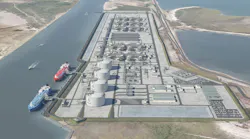 NextDecade Corp. Rio Grande LNG aerial rendering.