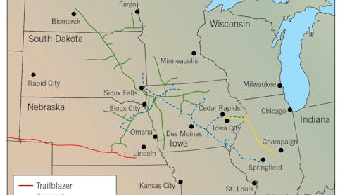 Proposed Midwest CO2 Pipeline Projects. (Fig. 1).