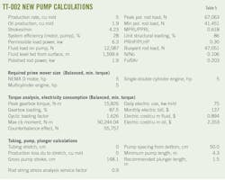 TT-002 New Pump Calculations (Table 5). TT-002 New Pump Calculations (Table 5).