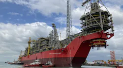 Development of Woodside Energy-operated Sangomar field progressed late December 2023 with the departure of the Léopold Sédar Senghor FPSO to West Africa.
