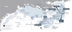 Talos Energy US Gulf of Mexico operations map. Talos Energy US Gulf of Mexico operations map.