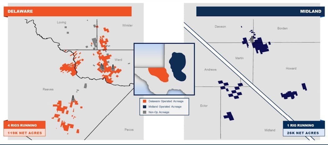 Callon Petroleum assets in Permian basin.