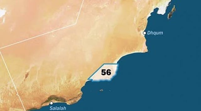 Block 56, onshore Oman. 