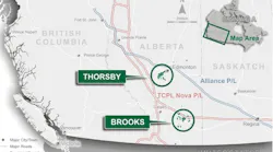 Blackspur Oil Alberta asset map.
