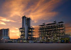 Al-Jubail petrochemical complex, Saudi Arabia.