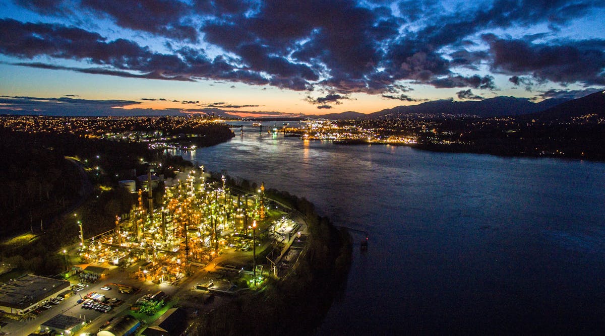Parkland Corp.'s Burnaby refinery near North Vancouver, BC.