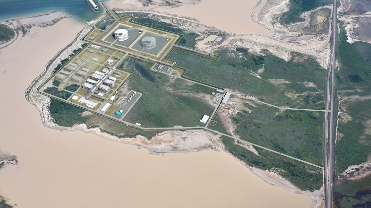 Glenfarne Energy Transition LLC&rsquo;s 4-million tonne/year Texas LNG plant, under development in the Port of Brownsville, Tex.