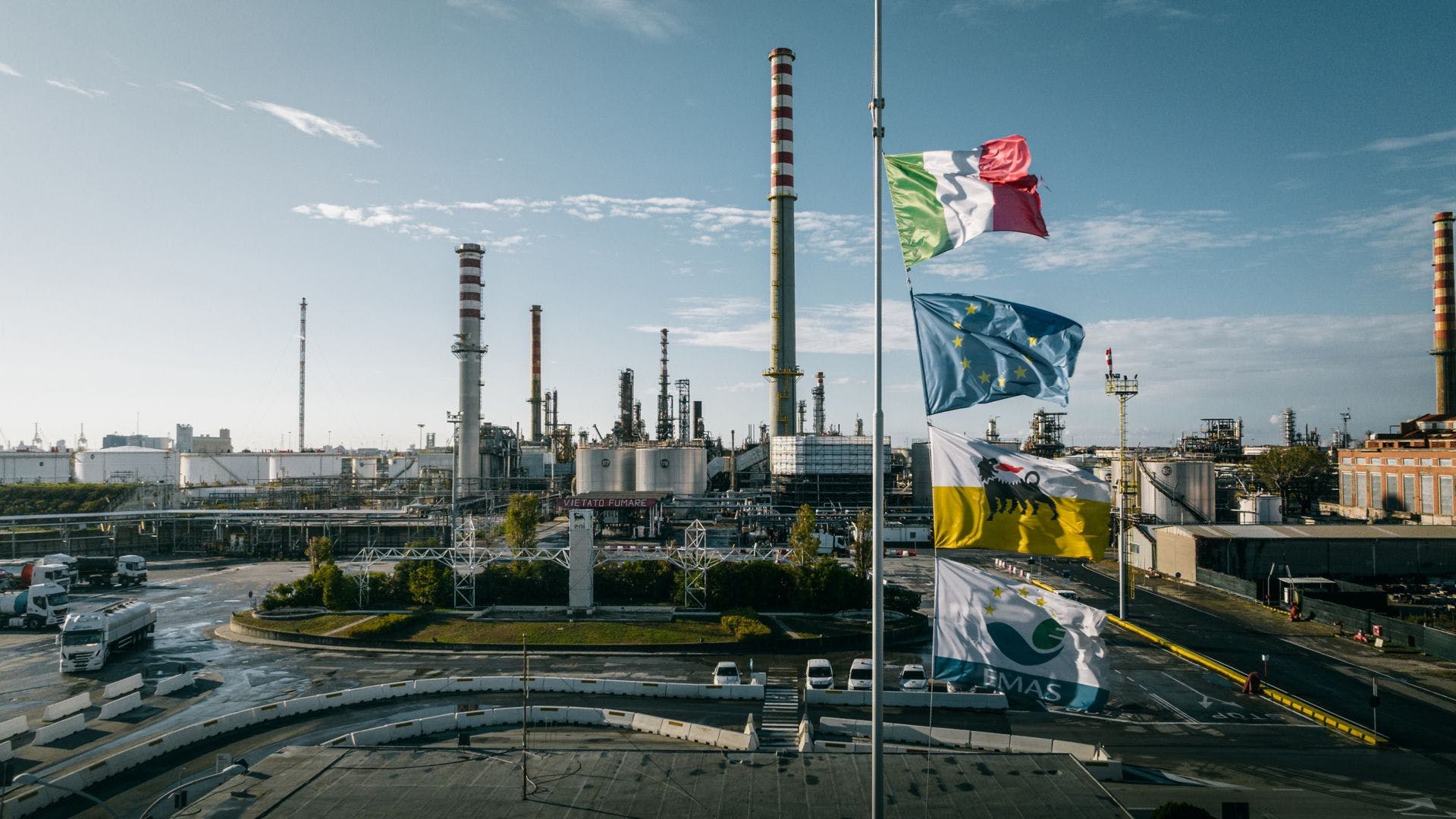Eni SPA's Livorno crude oil refinery.