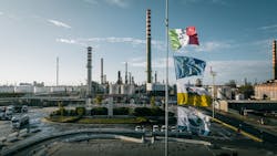 Eni SPA's Livorno crude oil refinery. Eni SPA's Livorno crude oil refinery.