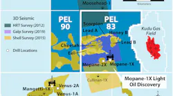 Oil and gas operations offshore Namibia.