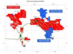 Duvernay Energy land map. Duvernay Energy land map.