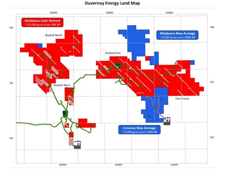 Duvernay Energy land map.