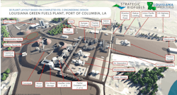 Rendering of Strategic Biofuels' original Louisiana Green Fuels project. Rendering of Strategic Biofuels' original Louisiana Green Fuels project.